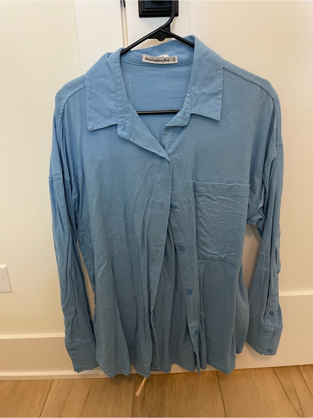 Abercrombie & Fitch Linen Long Sleeve Button Shirt